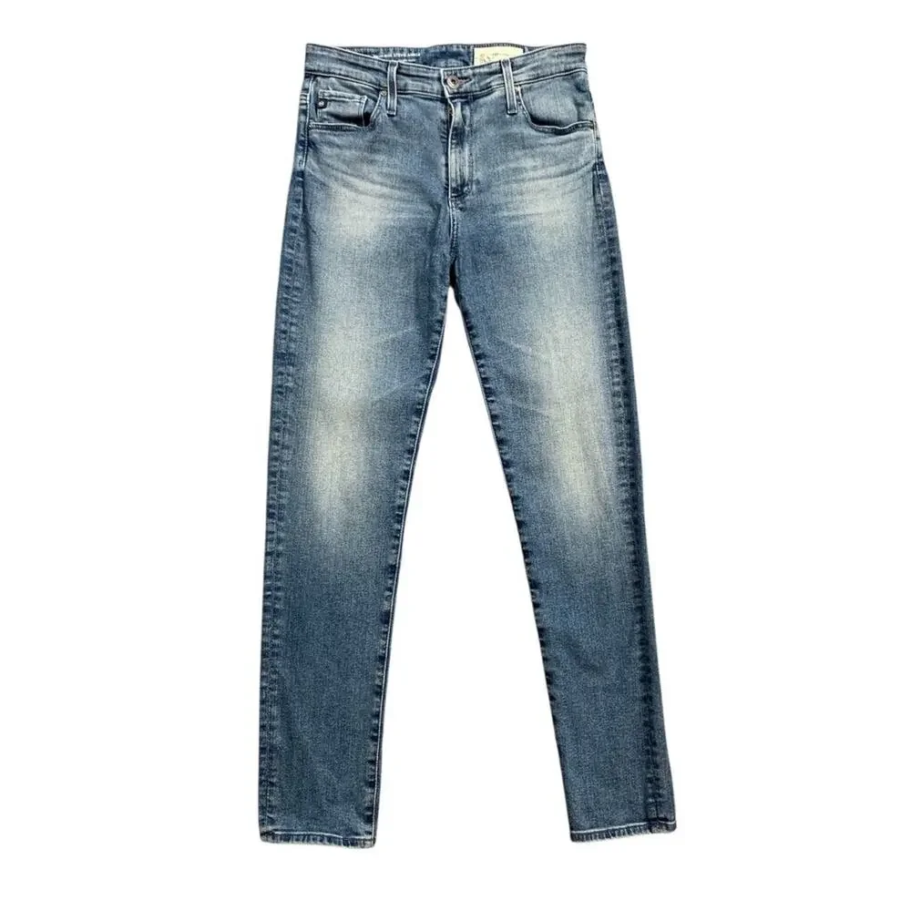 Anthropologie Jeans Womens 27 Blue Denim High Rise Stevie Ankle Slim Straight